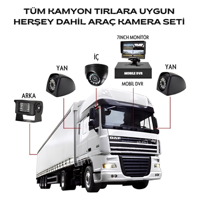4 KAMERALI KAYITLI KAMYON,TIR ARAÇ KAMERA SİSTEMİ