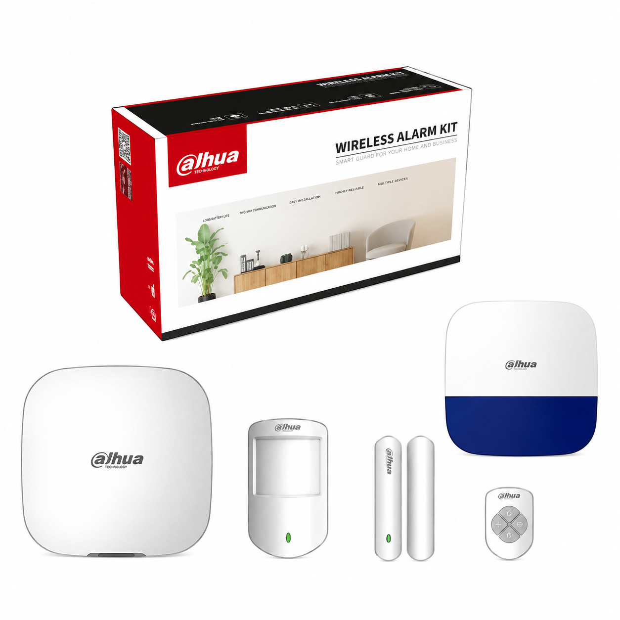 DAHUA KABLOSUZ ALARM SETİ WiFi DESTEKLİ SİREN DAHİL