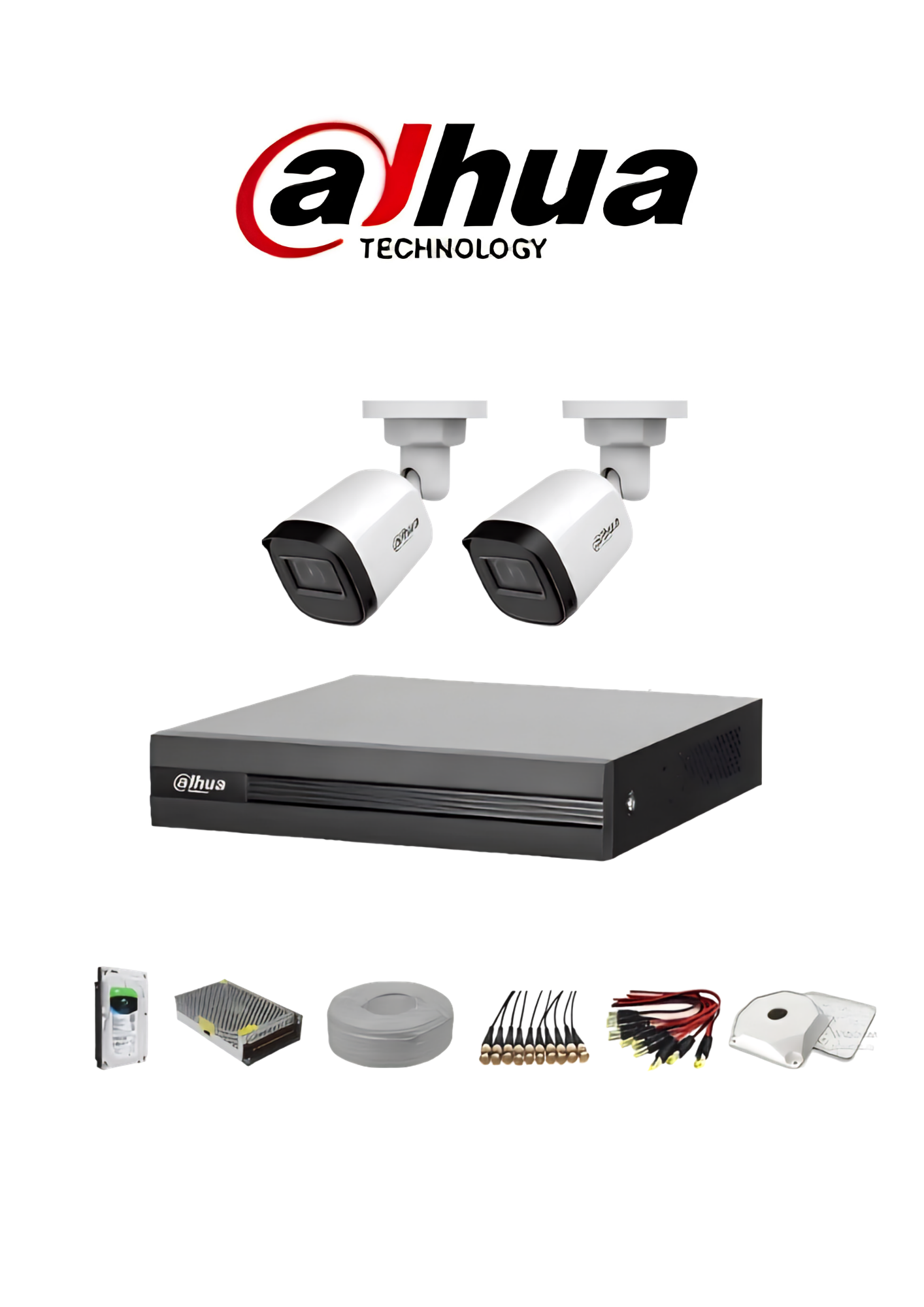 DAHUA 2 KAMERALI HDCVI 1080P BULLET PAKET SİSTEM