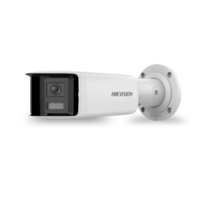 HİKVİSİON 6MP 2.8MM LENS ÇİFT KAMERALI SESLİ 180 DERECE PANORAMİK COLORVU IR BULLET IP KAMERA