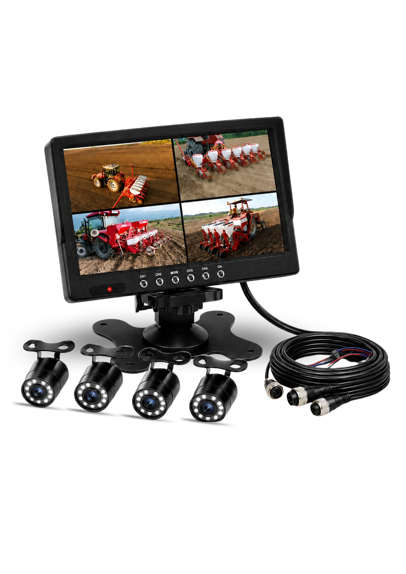 4 KAMERALI 7IN FULL HD MONİTÖRLÜ HAVALI TOHUM MİBZERİ KAMERA SETİ