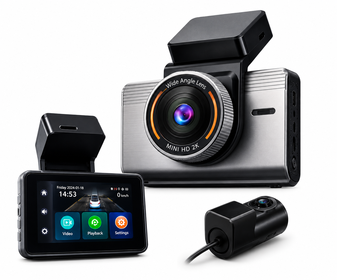 4G UZAKTAN İZLEMELİ 2 KAMERALI 2K+1080P YÜKSEK ÇÖZÜNÜRLÜKLÜ DASHCAM KAMERA