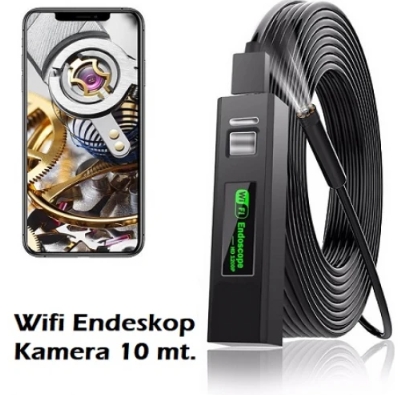 WİFİ ENDOSKOP KAMERA ANDROİD İPHONE UYUMLU 10 METRE