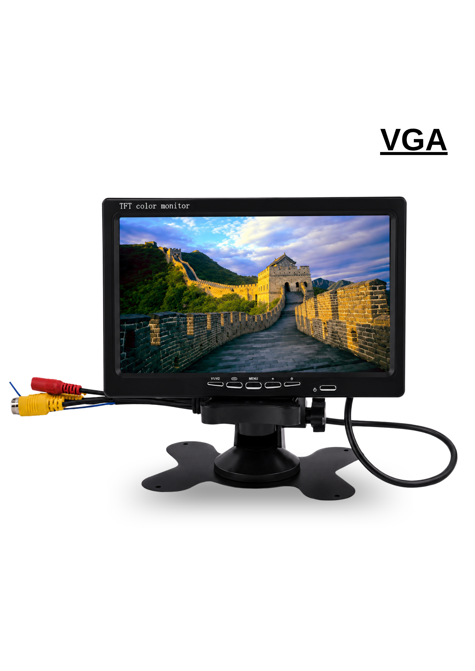 7 İNC VGA ARAÇ MONİTÖRÜ | TFT LCD EKRAN | MASAÜSTÜ VE ARAÇ MONTAJINA UYGUN | GÜVENLİK KAMERA SİSTEMİ MONİTÖRÜ