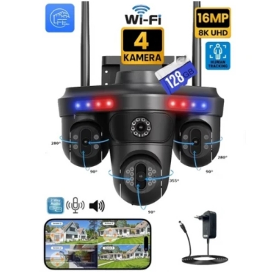 WİFİ 4 KAMERALI 16MP 3 PTZ DÖNEN WİFİ SESLİ KAMERA