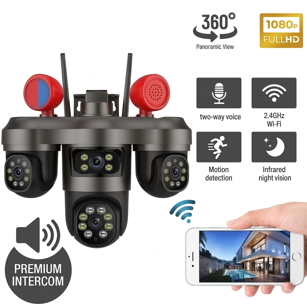 WİFİ 3 KAMERALI 3 PTZ Lİ KAMERA V380PRO