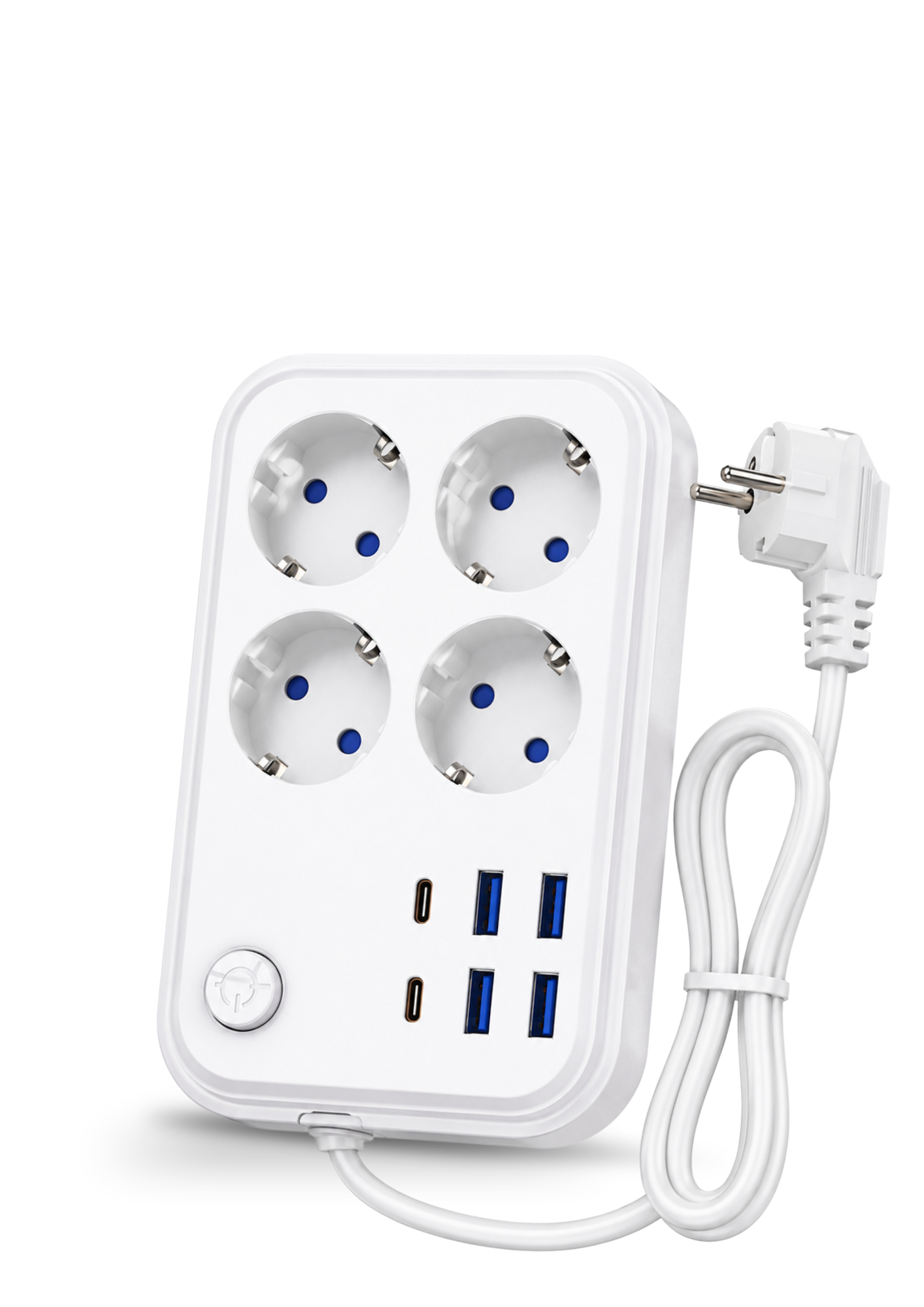 SHOWMAX SH-4629 TERMAL AKIM KORUMALI 4'LÜ PRİZ | 4 USB + 2 TYPE-C | 2 METRE KABLO
