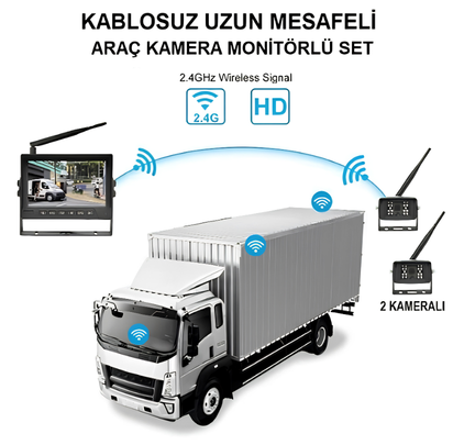 2 KAMERALI KABLOSUZ WİRELESS AHD ARAÇ KAMERA SETİ 9-36V
