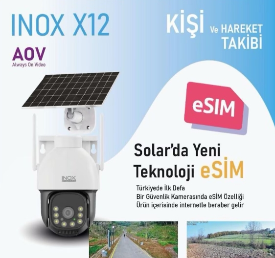 4G SOLAR PTZ KAMERA ESİM AOV TEKNOLOJİSİ